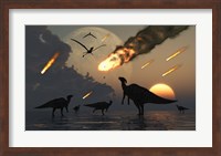 Hadrosaurs and Meteors Fine Art Print