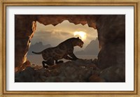 Sabre Tooth Tiger at Home Fine Art Print