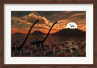 Omeisaurus Dinosaurs Fine Art Print