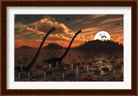 Omeisaurus Dinosaurs Fine Art Print