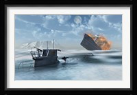 A German U-Boat Sinking a Ship Fine Art Print