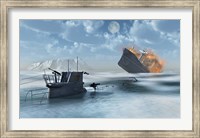 A German U-Boat Sinking a Ship Fine Art Print