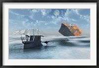 A German U-Boat Sinking a Ship Fine Art Print