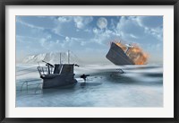 A German U-Boat Sinking a Ship Fine Art Print