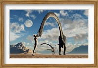 Adam Greeting Omeisaurus Sauropod Dinosaurs Fine Art Print
