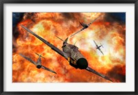 American P-51 Mustangs in Aerial Combat Fine Art Print