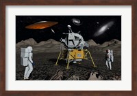 Apollo Astronauts and Alien UFO Fine Art Print