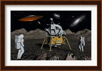 Apollo Astronauts and Alien UFO Fine Art Print