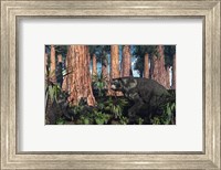 Arctodus bear with her Cubs Fine Art Print