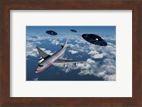 Boeing 747 and UFO's Fine Art Print