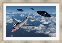 Boeing 747 and UFO's Fine Art Print