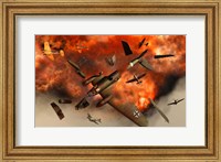 German Heinkel Bomber Plane Exploding Fine Art Print