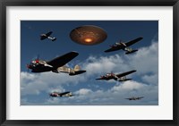 German Heinkel Bombers and UFO Fine Art Print