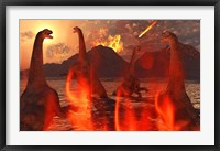 Herd of Dinosaurs Framed Print