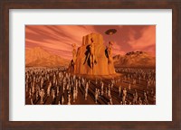 Martians Gathering Fine Art Print
