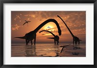 Omeisaurus Sauropod Dinosaurs Fine Art Print
