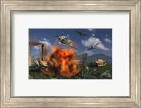 P-47 Thunderbolts Attacking Fine Art Print