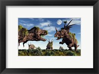Styracosaurus and Tyrannosaurus Rex Fine Art Print