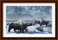 Woolly Rhinoceros in Winter Fine Art Print