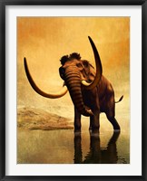 Wooly Mammoth and Sunset Fine Art Print