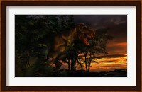 Tyranosaurus Rex in a Forest Fine Art Print