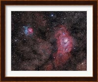 Lagoon Nebula and Trifid Nebula in Sagittarius Fine Art Print