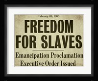 Emancipation Framed Print