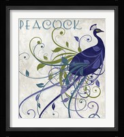 Peacock Nouveau I Framed Print
