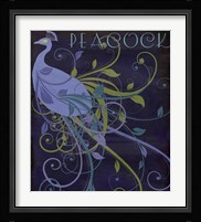 Peacock Nouveau II Framed Print