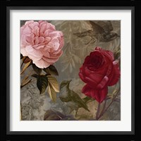 Bird and Roses I Framed Print
