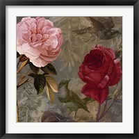 Bird and Roses I Framed Print