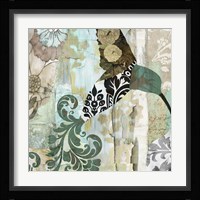 Hummingbird Batik I Framed Print