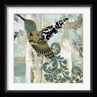 Hummingbird Batik II Framed Print