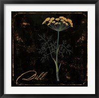 Black Gold Herbs I Framed Print