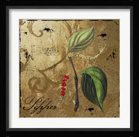 Black Gold Herbs III Framed Print