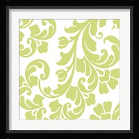 Calyx Damask Framed Print