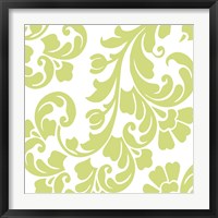 Calyx Damask Framed Print