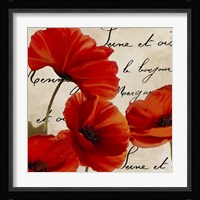 Coquelicots Rouge I Fine Art Print