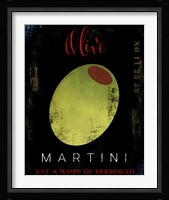 Olive Martini I Framed Print