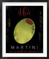 Olive Martini I Framed Print