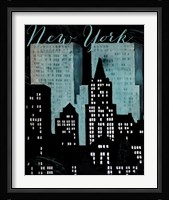 Retro Cities I Framed Print