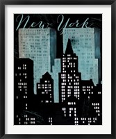 Retro Cities I Framed Print