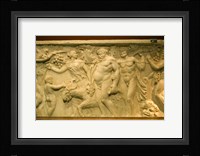 A Roman sarcophagus, Museo de la Cultura del Vino, Briones Village, La Rioja, Spain Fine Art Print