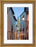 Alleyway and Toledo Cathedral Steeple, Toledo, Spain Fine Art Print