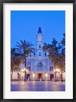 City Hall (Ayuntamiento) at Dawn, Valencia, Spain Fine Art Print