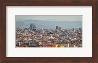 Spain, Barcelona The cityscape viewed from the Palau Nacional Fine Art Print