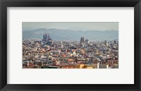 Spain, Barcelona The cityscape viewed from the Palau Nacional Fine Art Print