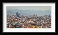 Spain, Barcelona The cityscape viewed from the Palau Nacional Fine Art Print