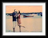 Kissing Couple at Playa de las Teresitas, Tenerife, Canary Islands, Spain Fine Art Print