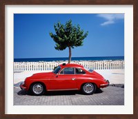 Porsche 356 on the beach, Altea, Alicante, Costa Blanca, Spain Fine Art Print